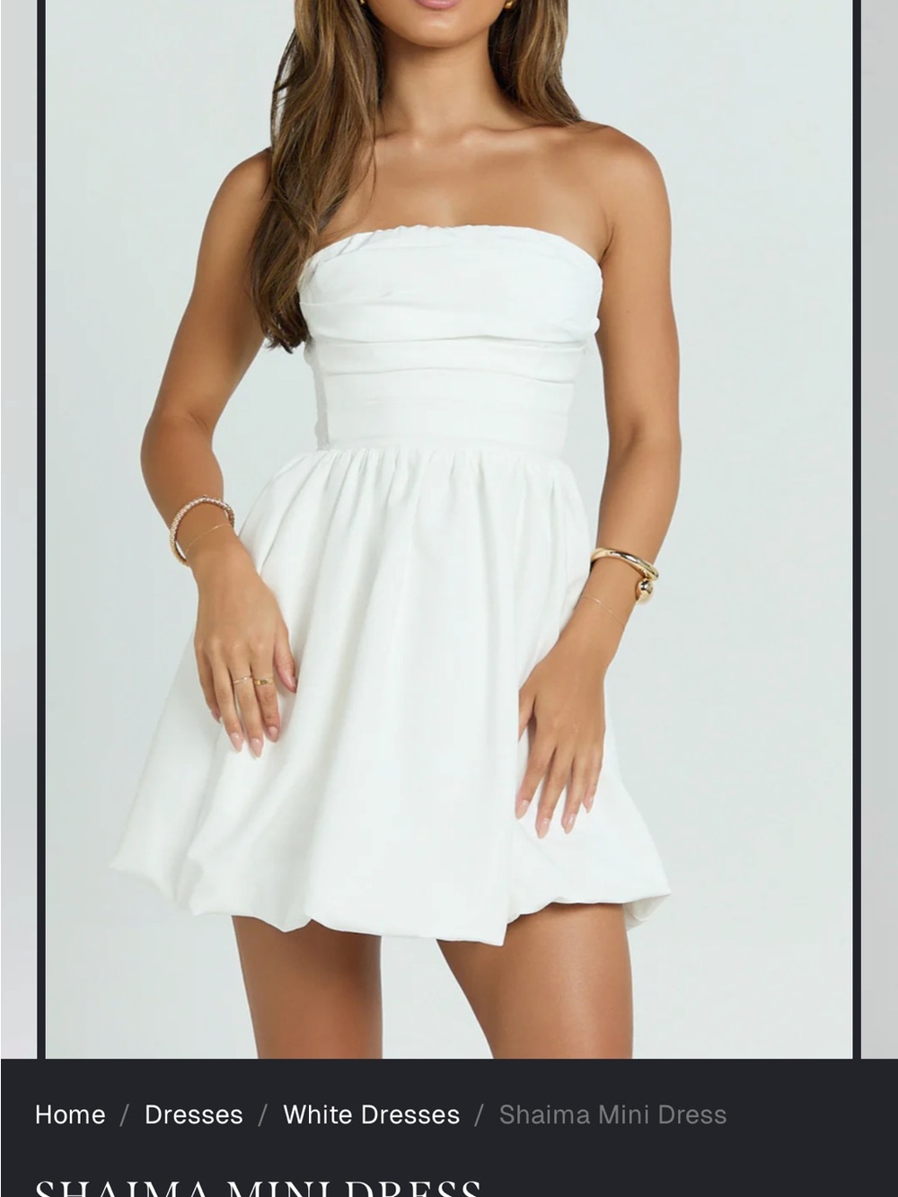 Showpo White Strapless Shaima Mini Dress